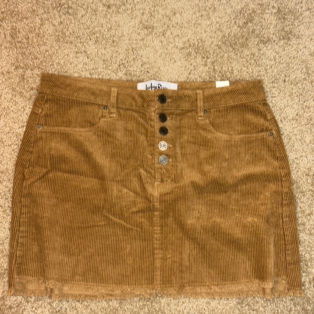 Corduroy button up skirt